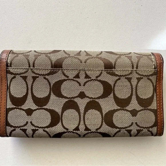 Y2K Coach Brown and Tan Signature Wallet - Picture 3 of 15